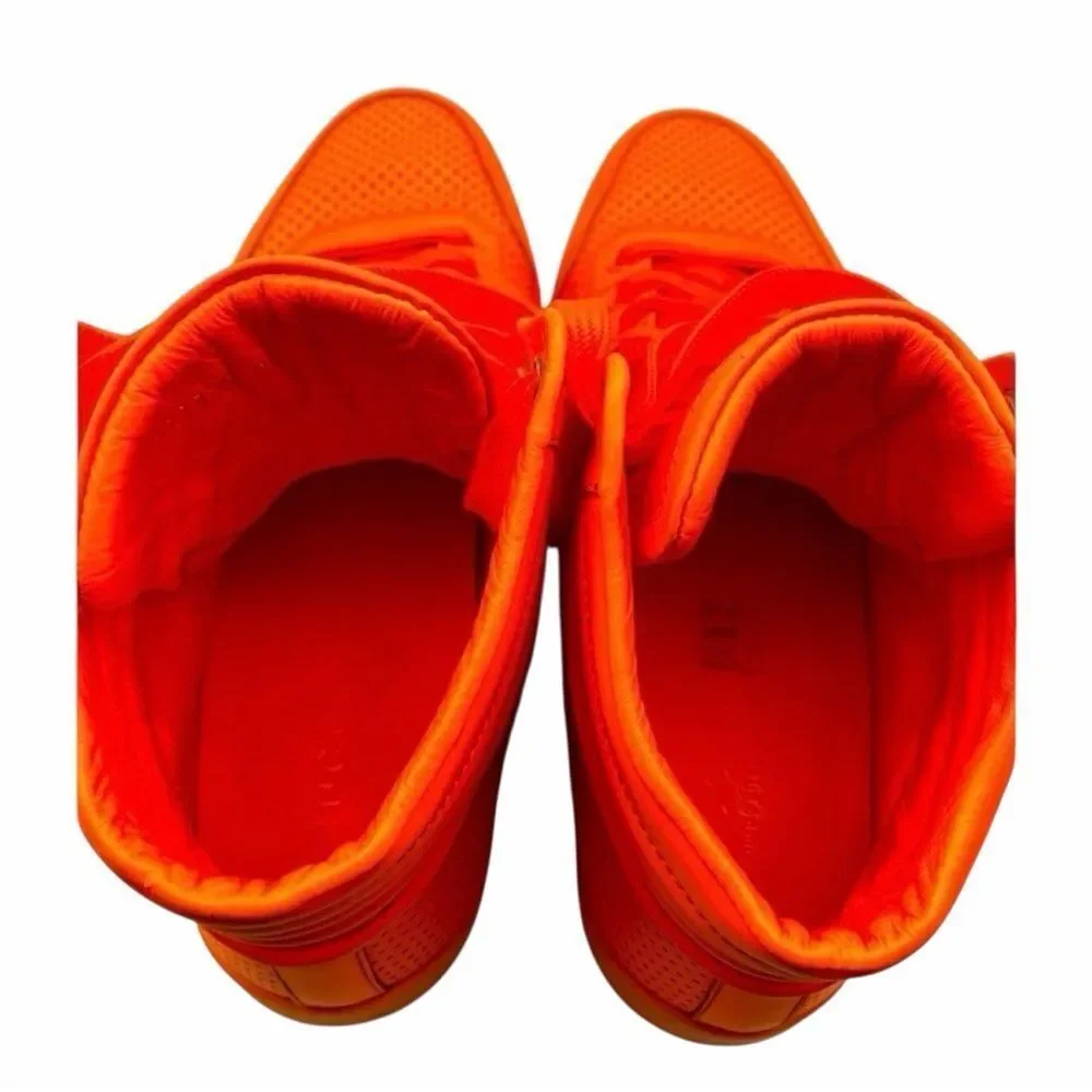 Gucci-Authentic-Men’s Neon Orange Sneakers Size 10G